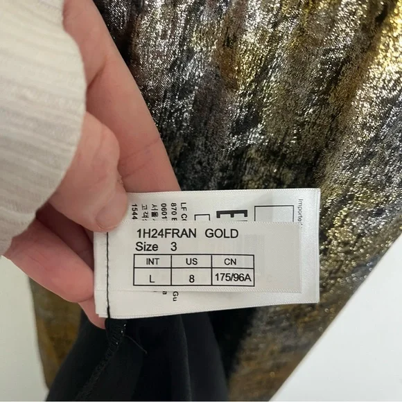 BA&SH Franckie Mixed Metallic Open Back Maxi Dress - Picture 9 of 11